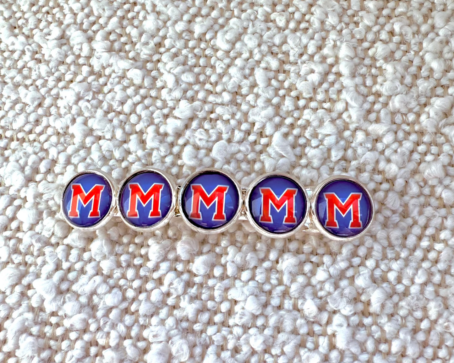 Milton Logo Hair Clip-Blue