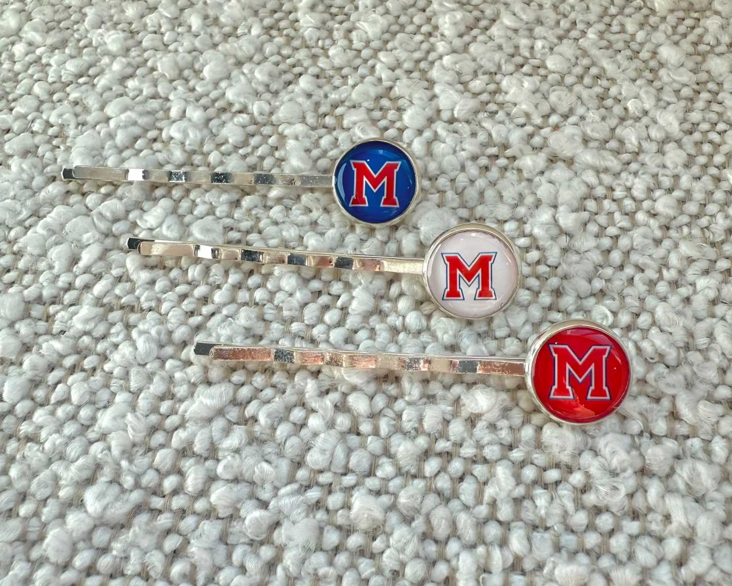 Milton Logo multi-Color Bobby Pins