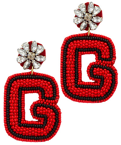 Letter "G" Beads Earring