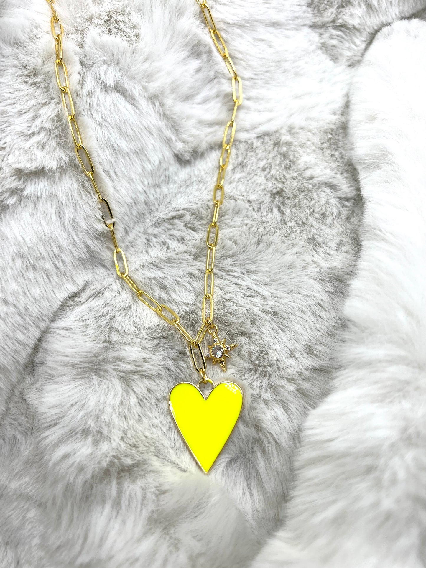 Yellow Heart Necklace