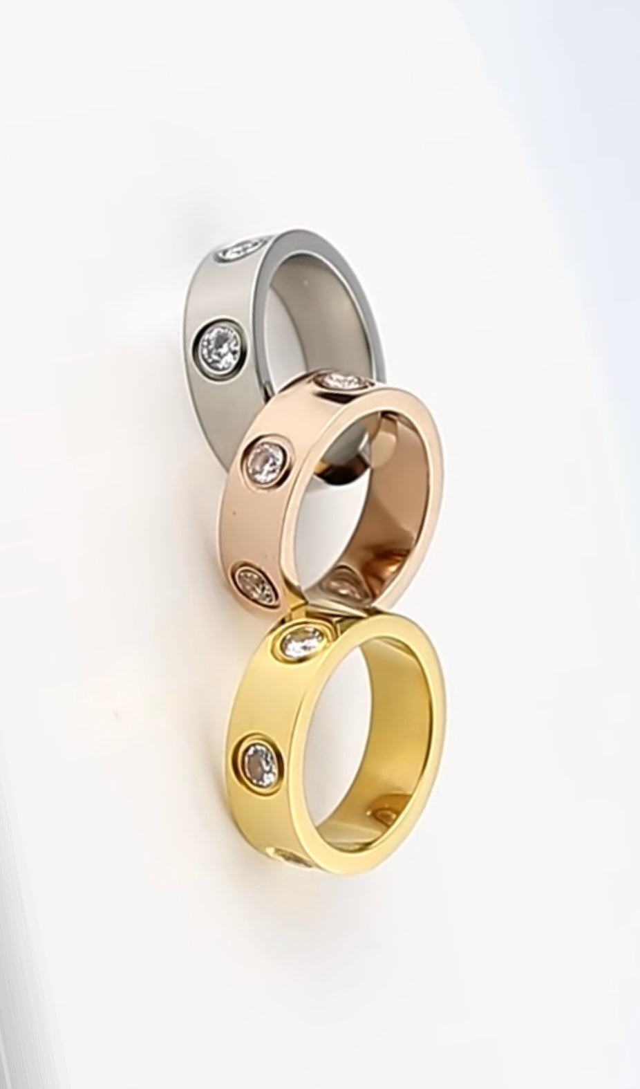 Love inspired ring with diamond