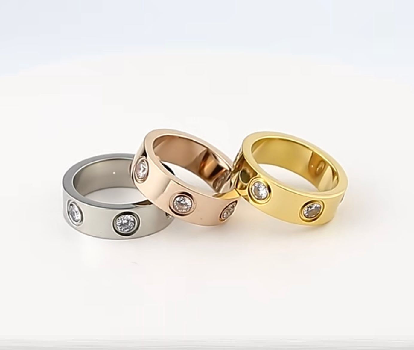 Love inspired ring with diamond