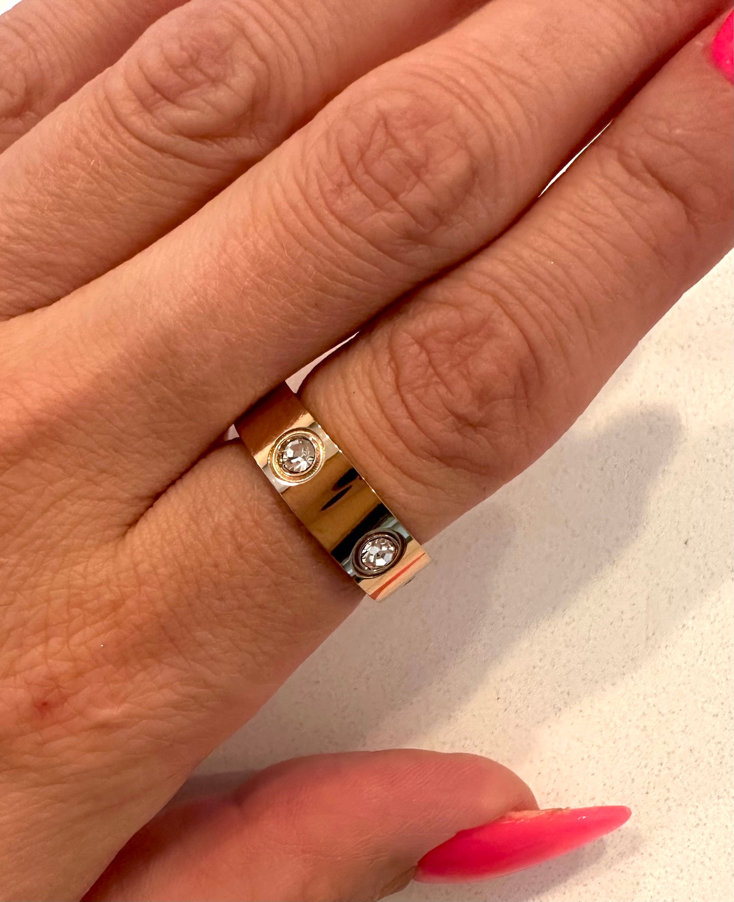 Love inspired ring with diamond